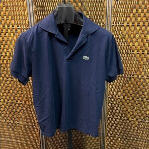 1641 Lacoste Men's Dark Blue Polo Shirt Size 5 Large?